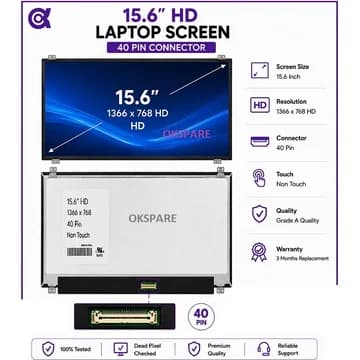 TOSHIBA SATELLITE L650/L655 SERIES 15.6 Inch HD 40 Pin Laptop Screen