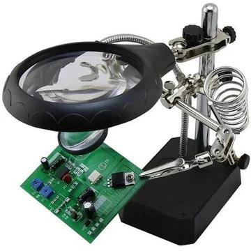 Helping Hand For PCB with Multifunctional Magnifier