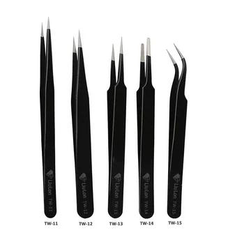 LiuLon 5-in-1 Stainless Steel Tweezer Set